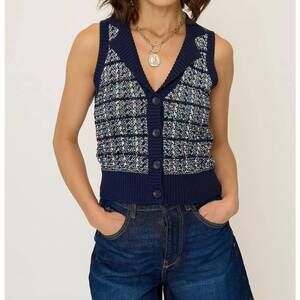 NEW CENTRAL PARK WEST dylan sleeveless vest in blue